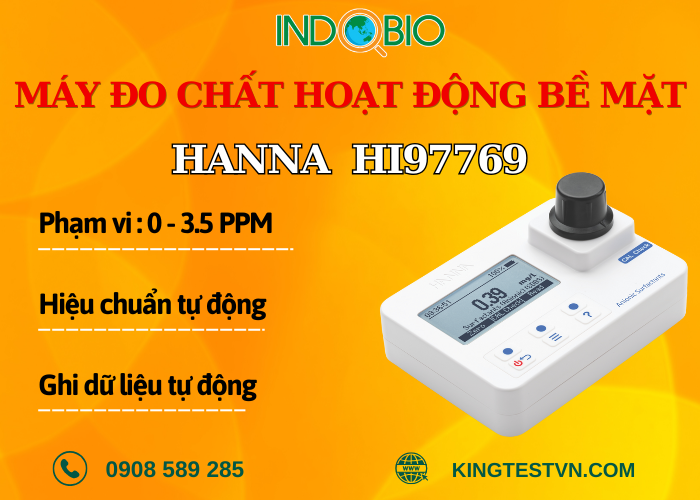 Máy đo chất hoạt động bề mặt anion Hanna HI97769